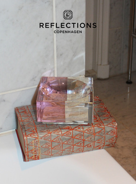 Reflections Copenhagen反射哥本哈根北欧风小号粉色水晶碗烟灰缸