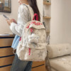 Trendy star backpack girls junior high school and high school student school bag make-up lightweight large capacity Korean version college backpack