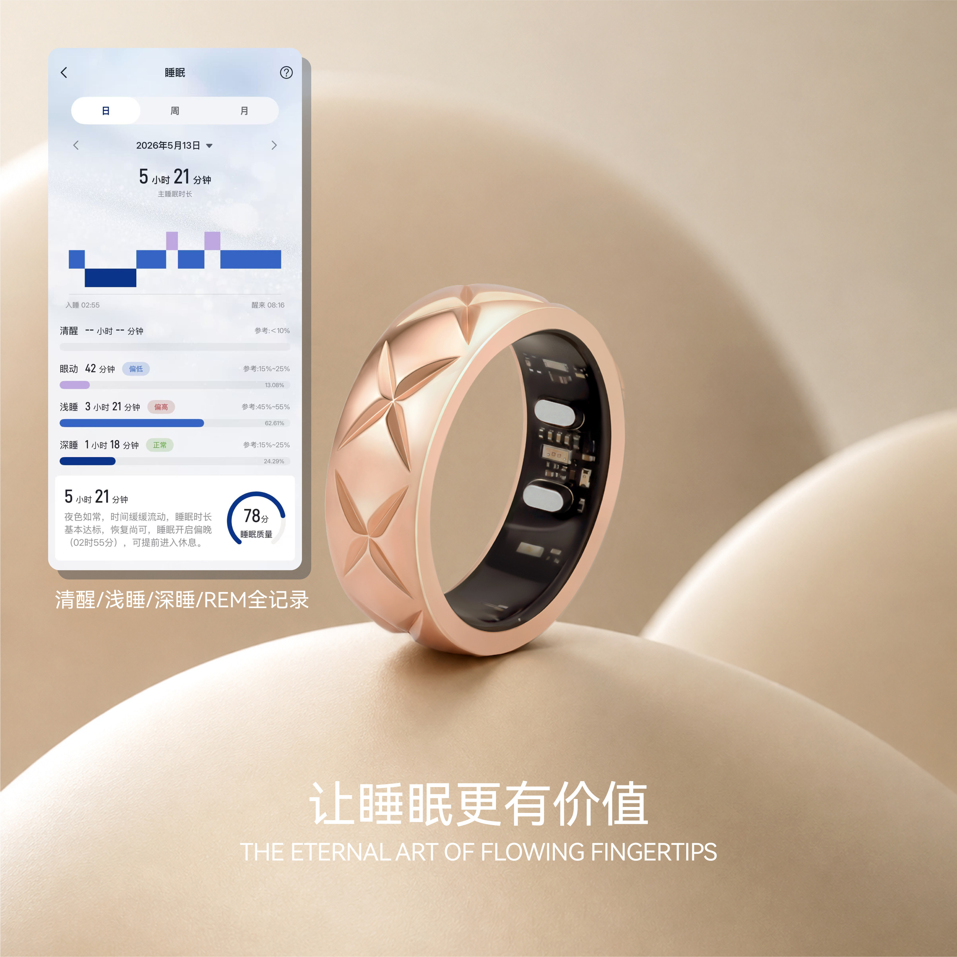 K gold collector's edition丨Shakespeare smart ring prologue sleep heart rate monitoring light luxury luxury sense of health