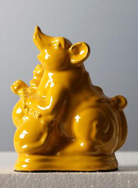 陶瓷十二生肖摆件鼠牛虎兔龙蛇马羊猴鸡狗猪工艺品家居桌面装饰品