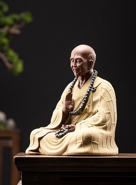 久造陶瓷弘一法师摆件历史人物李叔同禅意家居客厅书房博古架装饰