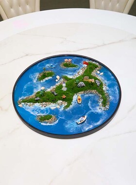 大圆桌中间转盘摆花餐桌转盘中间装饰包厢圆桌景观桌面摆花装饰