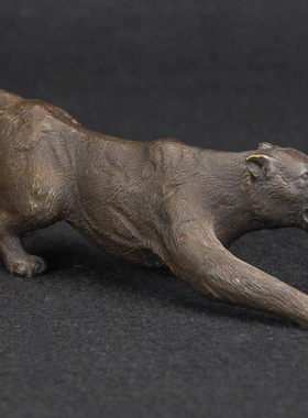 铜制金钱豹摆件汽车客厅房间办公室桌面摆设工艺品创意车载礼品