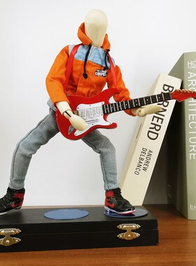 梧棣木人音乐礼品摆件之摇滚歌手造型贝斯电吉他手模型乐队摆件