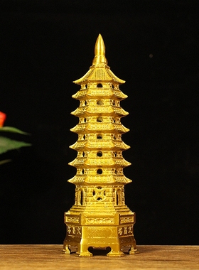 纯铜文昌塔摆件13层文昌塔7层9层十三层办公室书桌装饰送学子礼品