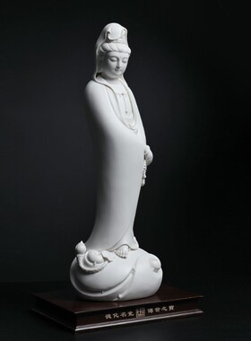 戴玉堂 陶瓷摆件《提珠观音 观世音菩萨》林建平佛像客厅款艺术品