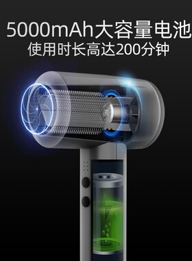 欧莱诗无线吹风机充电式不插电学生宿舍用恒温护发冷热风美术联考