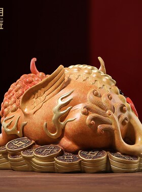 大明铜匠铜貔貅招财摆件玄关装饰办公室客厅开店开业乔迁新居礼物