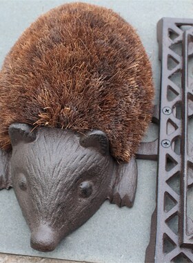 北欧乡村复古铸铁鞋刷脚垫门踏垫别墅庭院门前装饰摆件地垫