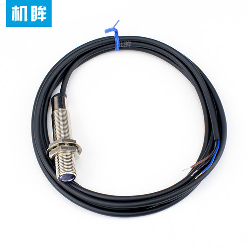 M12激光漫反射光电开关可见光传感器探头LTD-12NO红外线感应器24V - 图1