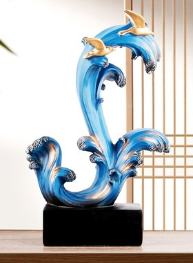 乘风破浪办公室桌面展示柜装饰品摆件雕塑工艺品家居客厅创意轻奢