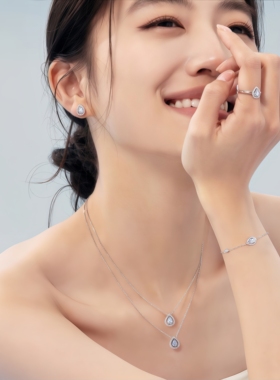 月售500+S925纯银蓝眼泪宝石手链