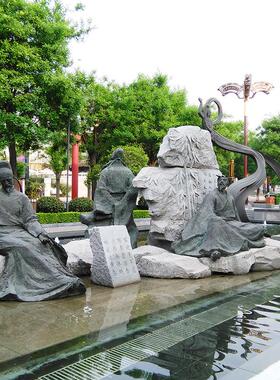 历史文化名人物古城景观仿铜雕塑玻璃钢主题公园广场户外小品摆件