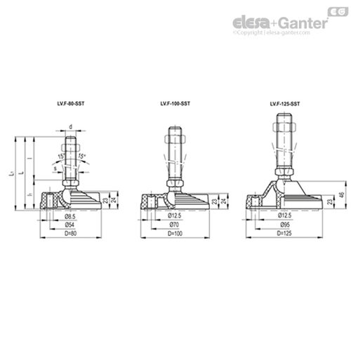 Elesa Ganter伊莉莎冈特 LV.F-SST高科技聚合体不锈钢螺杆(2) - 图1