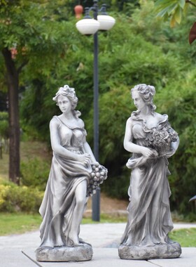 户外花园庭院欧式人物玻璃钢雕塑幼儿园小区别墅商场复古装饰摆设