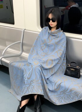 航空毯秋冬午睡办公室空调毯沙发毛毯披肩保暖围巾盖毯高级感毯子