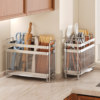 Stainless steel kitchen countertop chopstick drain storage box