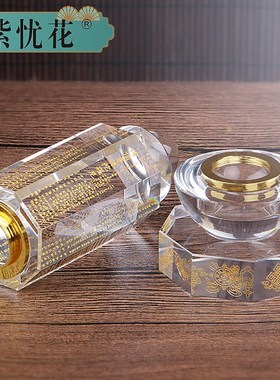 纯手工制作白色大号佛经塔 人造水晶舍利塔 装饰摆件礼盒装
