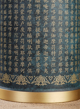 黄铜笔筒办公室桌面摆件五牛福创意收纳盒铜缸书房毕业礼品纪念纯