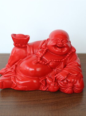 原矿朱砂弥勒佛汽车用品车内摆件装饰品车用摆设元宝笑佛平安车载