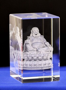 3D水晶内雕观音菩萨佛像阿弥陀佛地藏王菩萨释迦摩尼佛像diy摆件