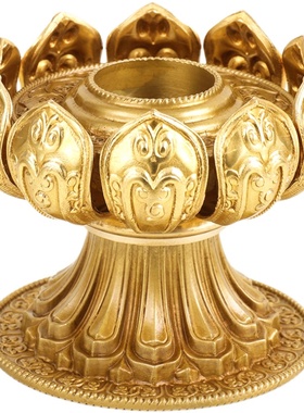 多款藏式纯铜精雕雕花手摇转金轮底座手摇莲花底座用品摆件经幢