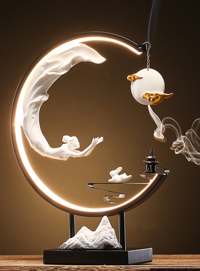 新中式禅意高端风格摆件灯圈家居客厅玄关电视柜酒柜装饰工艺礼品