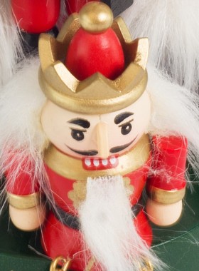 木质胡桃夹子旋转音乐盒创意八音盒生日圣诞礼品房间摆设情人礼物