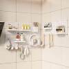 No punching household hole board wall dormitory kitchen bathroom wall storage rack partition wall hanging storage shelf with