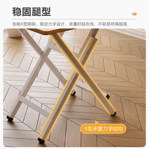 餐桌简易折叠桌子正方形方桌家用饭桌户外摆摊小户型出租屋折叠桌 - 图2