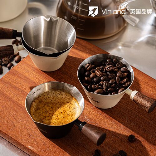 英国咖啡萃取杯304不锈钢带刻度意式浓缩量杯接液杯小奶盅机工具 - 图2