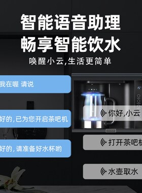 家用台式茶吧机饮水机二合一桶装水净水机嵌入式自动语音泡茶机