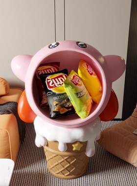 星之卡比零食架收纳置物架客厅女孩可爱礼物落地大容量摆件装饰品