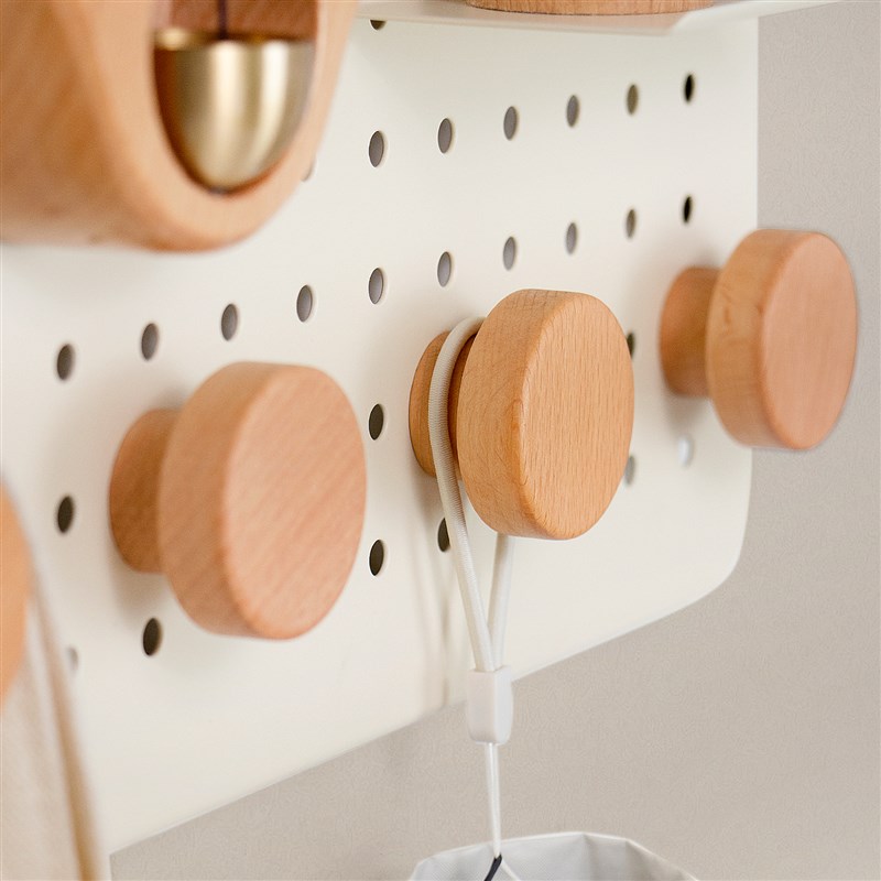 Entrance door hole board solid wood hook door hanging clothes hanger wall hanging wall hanging no punching storage rack behind the door