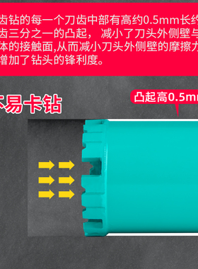 水钻头水钻钻头开孔器打孔混凝土钻孔神器打洞机水泥墙墙壁63干打