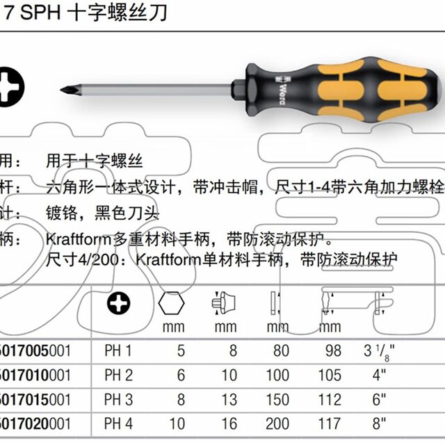 German Wera cross hammer screwdriver 917 SPH series