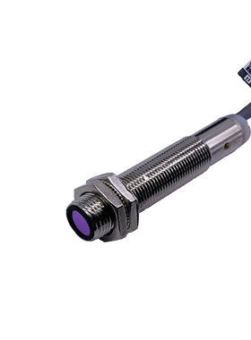 M8/M12/M18激光漫反射光电开关传感器 可见光红外光电开关24v常开