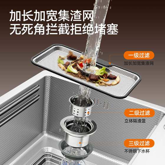 Left lower water slag collection extra thick 304 stainless steel large single tank