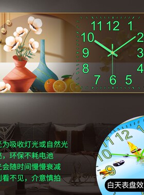 万年历2026年新款夜光日历钟表挂钟客厅家用时尚装饰画挂墙表时钟