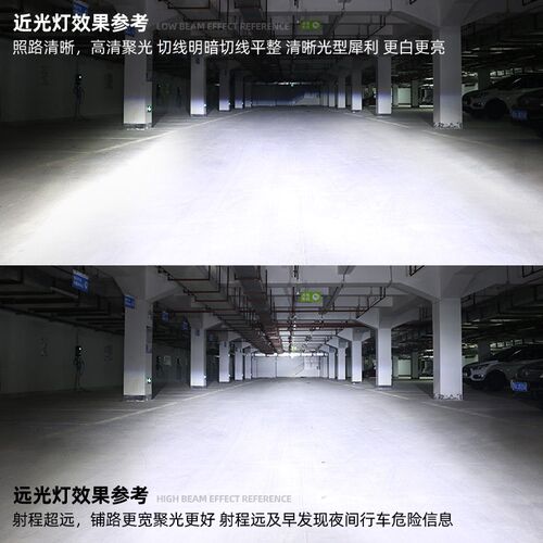 H4带透镜远近一体双光汽车led大灯踏板摩托车24V货车激光灯泡改装 - 图1