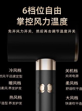 2025新款静音电吹风机家用负离子护发大功率发廊理发店冷热吹风筒