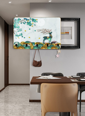 配电箱遮挡装饰画多功能弱配电闸箱挂画电表箱壁画带挂钩晶瓷画