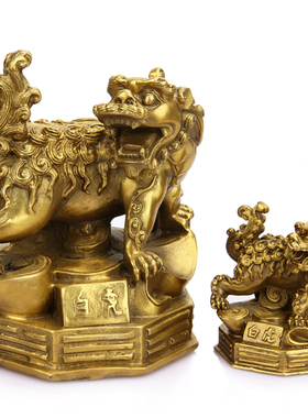 铜四神兽摆件 铜青龙白虎朱雀玄武 铜四方神摆件一套家居工艺礼品
