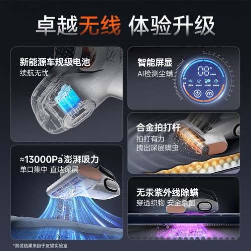 【旗舰正品】UWANT友望除螨仪双杯床上吸尘器植物香氛祛味M200Pro - 图0