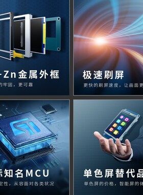 3.5寸HMI电容触摸屏 带字库 图片 组态屏 串口屏 UTF-8 带铁框
