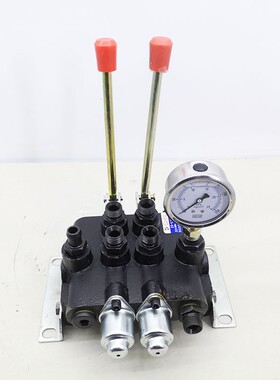 ZS-L118液压多路换向阀 分配器 泵站双向多路阀压力表 油管 对丝