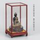 Red rosewood glass cover display box antique vase jade ornaments Buddhist niche treasure cage glass cover dust cover