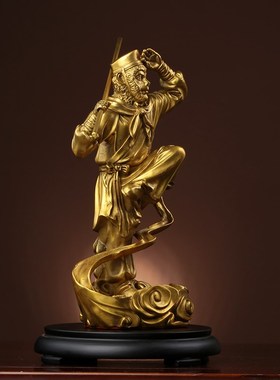 纯黄铜齐天大圣孙悟空摆件家居客厅斗战胜佛美猴王猴子工艺装饰品