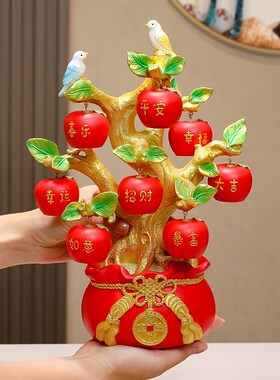 发财树客厅布置入户玄关办公室桌面装饰摆件礼物乔迁新居开业送礼