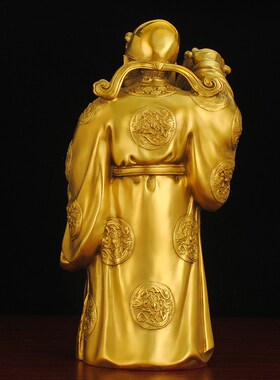 财神爷爷摆件文财神比干招财进宝放办公室客厅店铺供奉请购赠红布